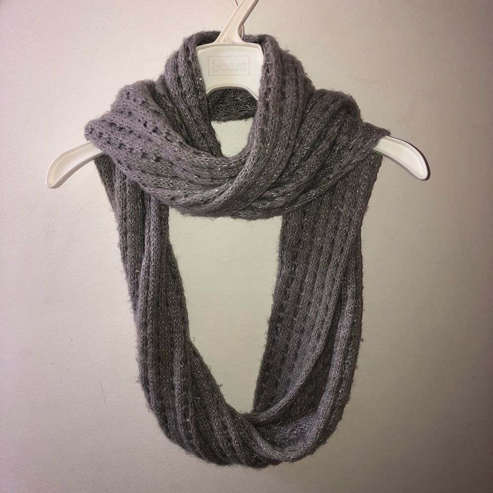 Medium Grey Acrylic Scarf